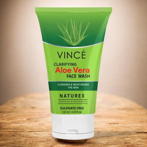 VINCE Clarifying Aloe Vera Face Wash Cleanses & Moisturises the Skin Naturex  Sulphate Free