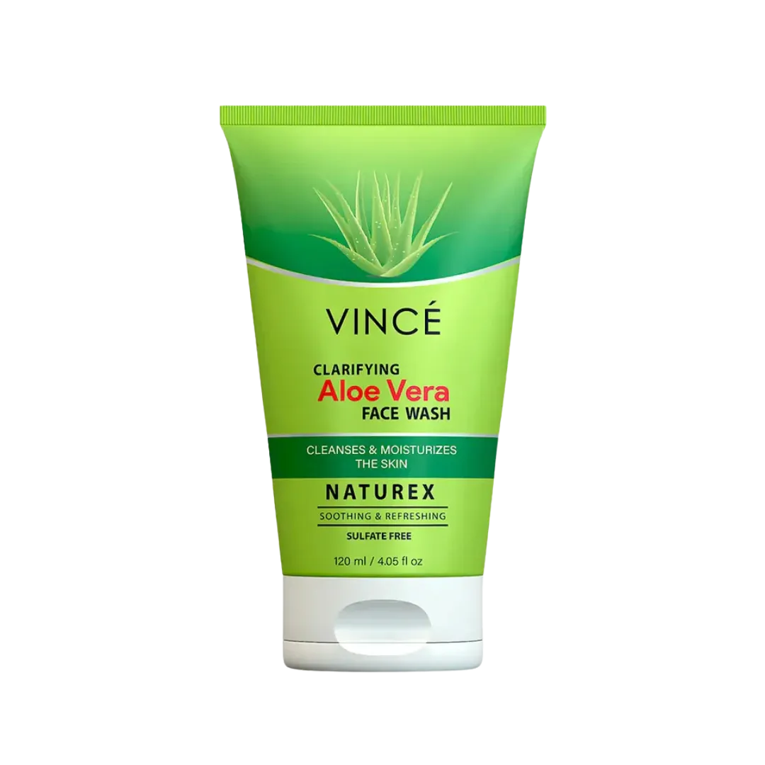 VINCE Clarifying Aloe Vera Face Wash Cleanses & Moisturises the Skin Naturex  Sulphate Free