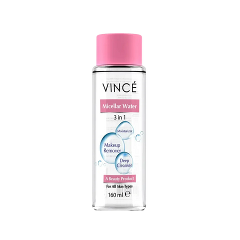 VINCE Micellar Water 3 IN 1 Moisturizer + Makeup Remover + Deep Cleansing For All Skin Type