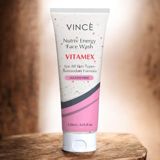 VINCE Nutriv Energy Face Wash Vitamex For All Skin Type Sulfate Free